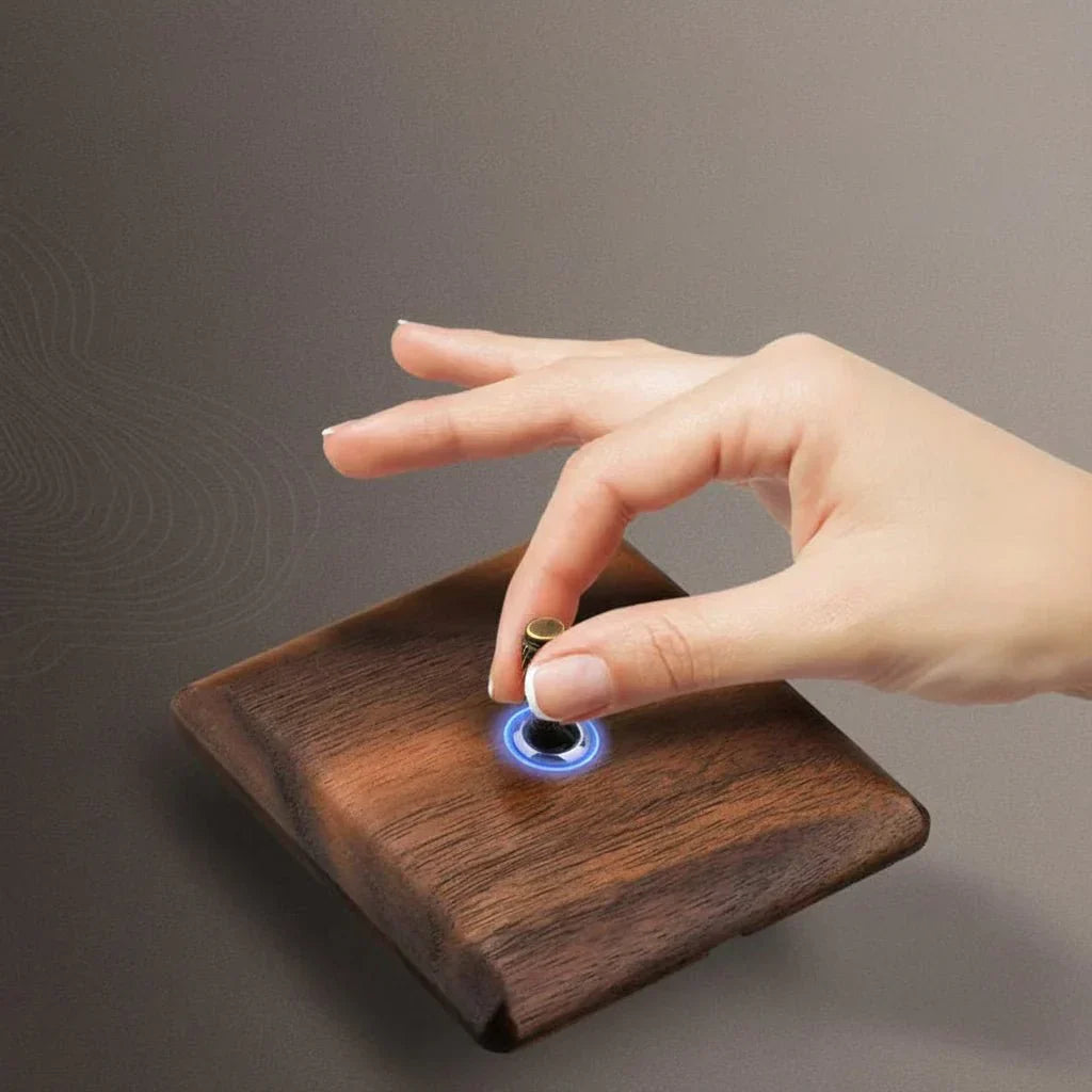 Interruttore in legno di noce dallo stile retrò con indicatore LED WalnutSwitch