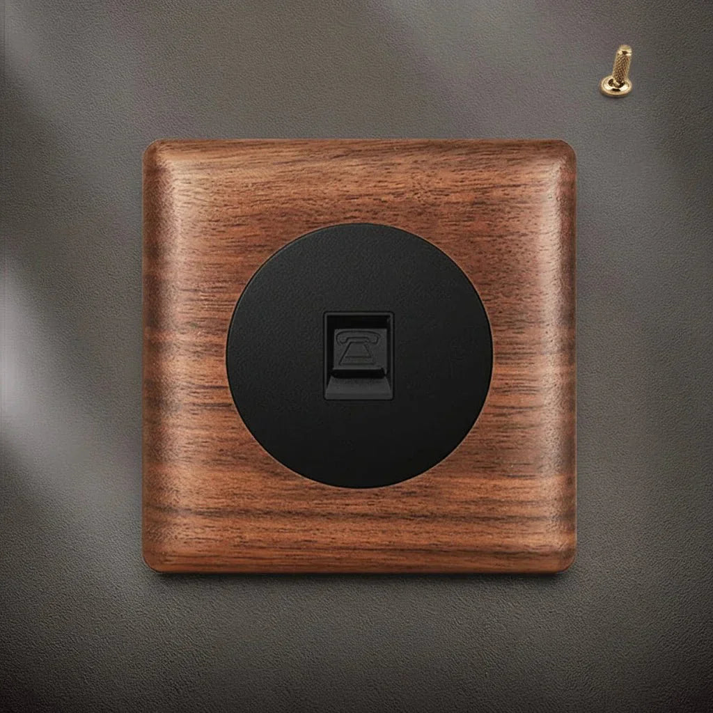 Interruttore in legno di noce dallo stile retrò con indicatore LED WalnutSwitch