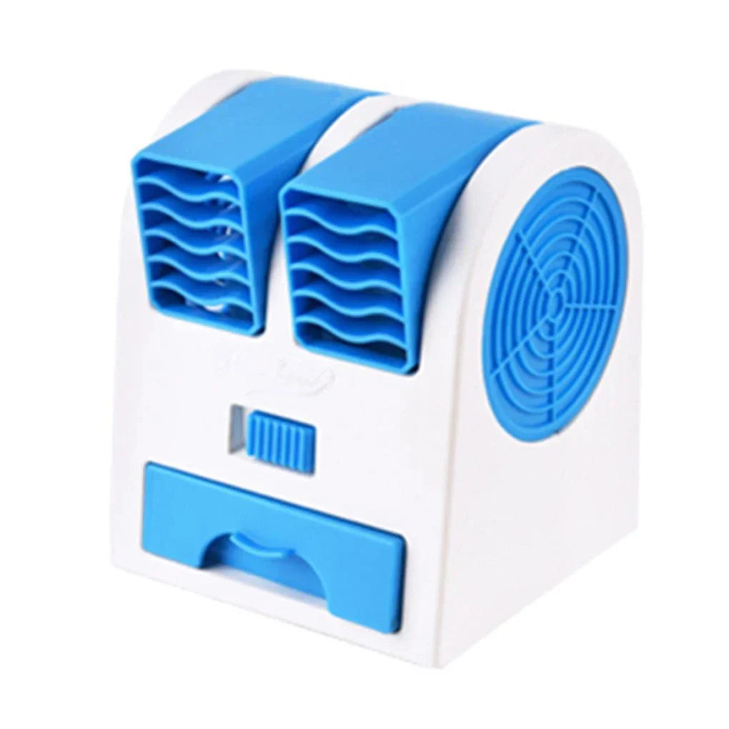 Přenosná USB klimatizace Coolbreeze s tichým provozem a dvojitým výstupem vzduchu