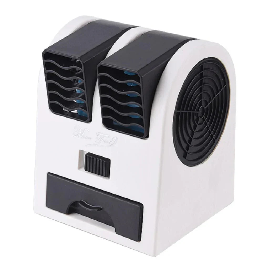 Přenosná USB klimatizace Coolbreeze s tichým provozem a dvojitým výstupem vzduchu