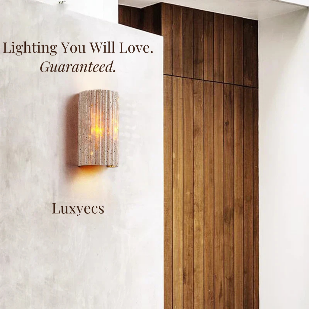 Aurora Stone Wall Lamp with Warm Indoor Glow for Cozy Homes