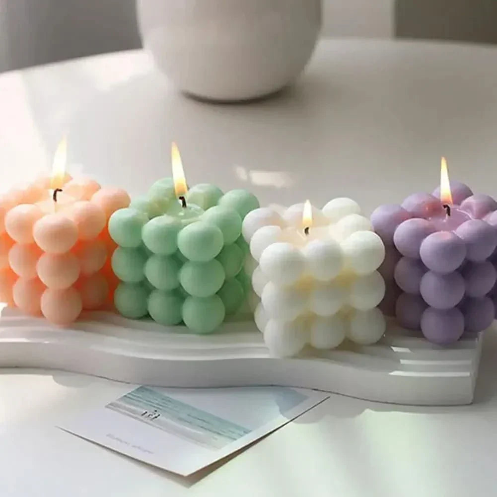 LuminaCube Scented Cube Candle Handmade With Soy Wax Fragrance For Home Decor
