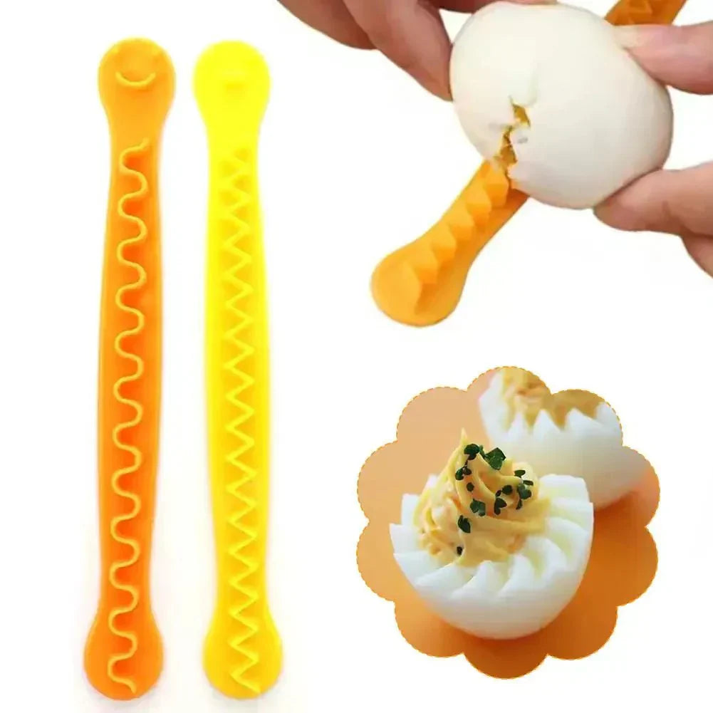 סט חותכי ביצים EGGJOY 2 חלקים לעיצוב ביצים יצירתי