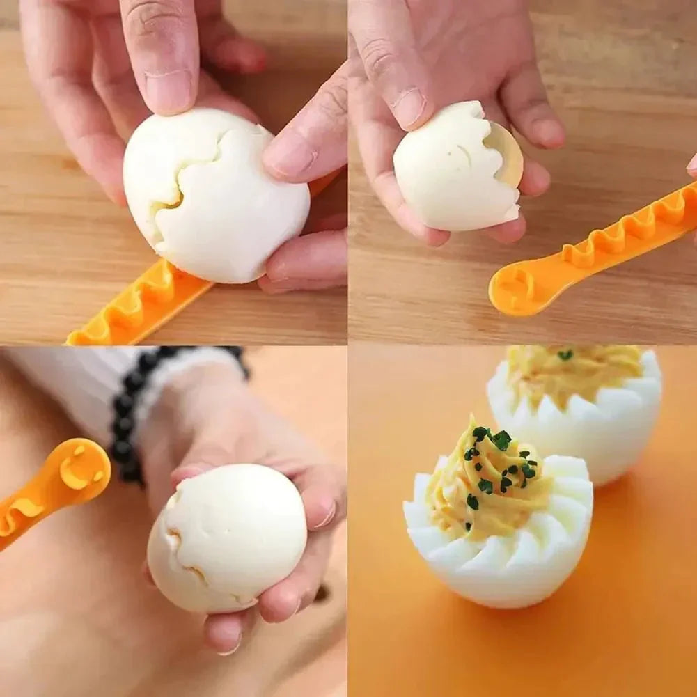 סט חותכי ביצים EGGJOY 2 חלקים לעיצוב ביצים יצירתי