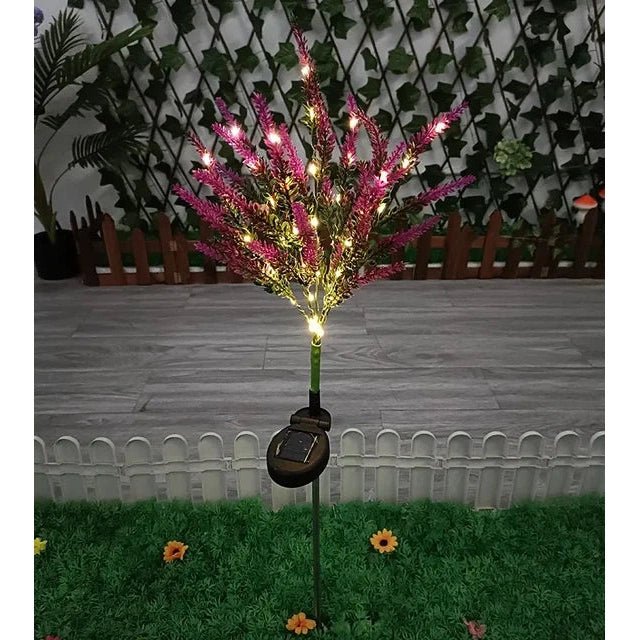 Lumières solaires RadiantLeaf Lavande, allumage automatique au crépuscule pour les amoureux d'un jardin romantique