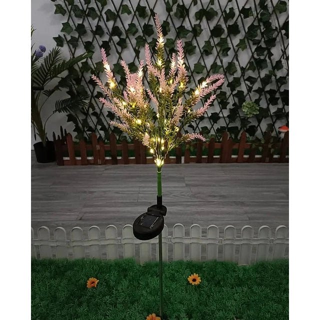 Lumières solaires RadiantLeaf Lavande, allumage automatique au crépuscule pour les amoureux d'un jardin romantique