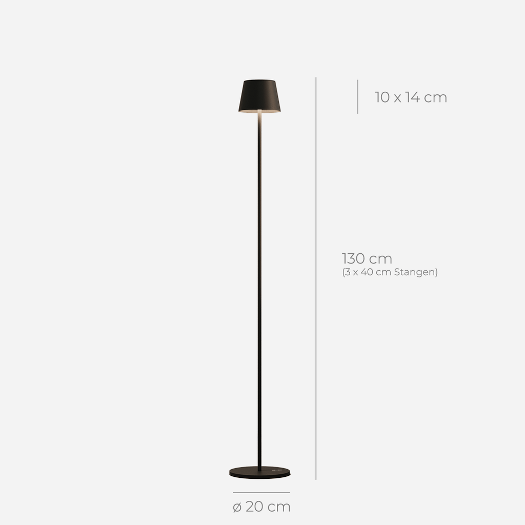 Aeronis LED Modular Floor Lamp With Adjustable Heights And Rechargeable Battery