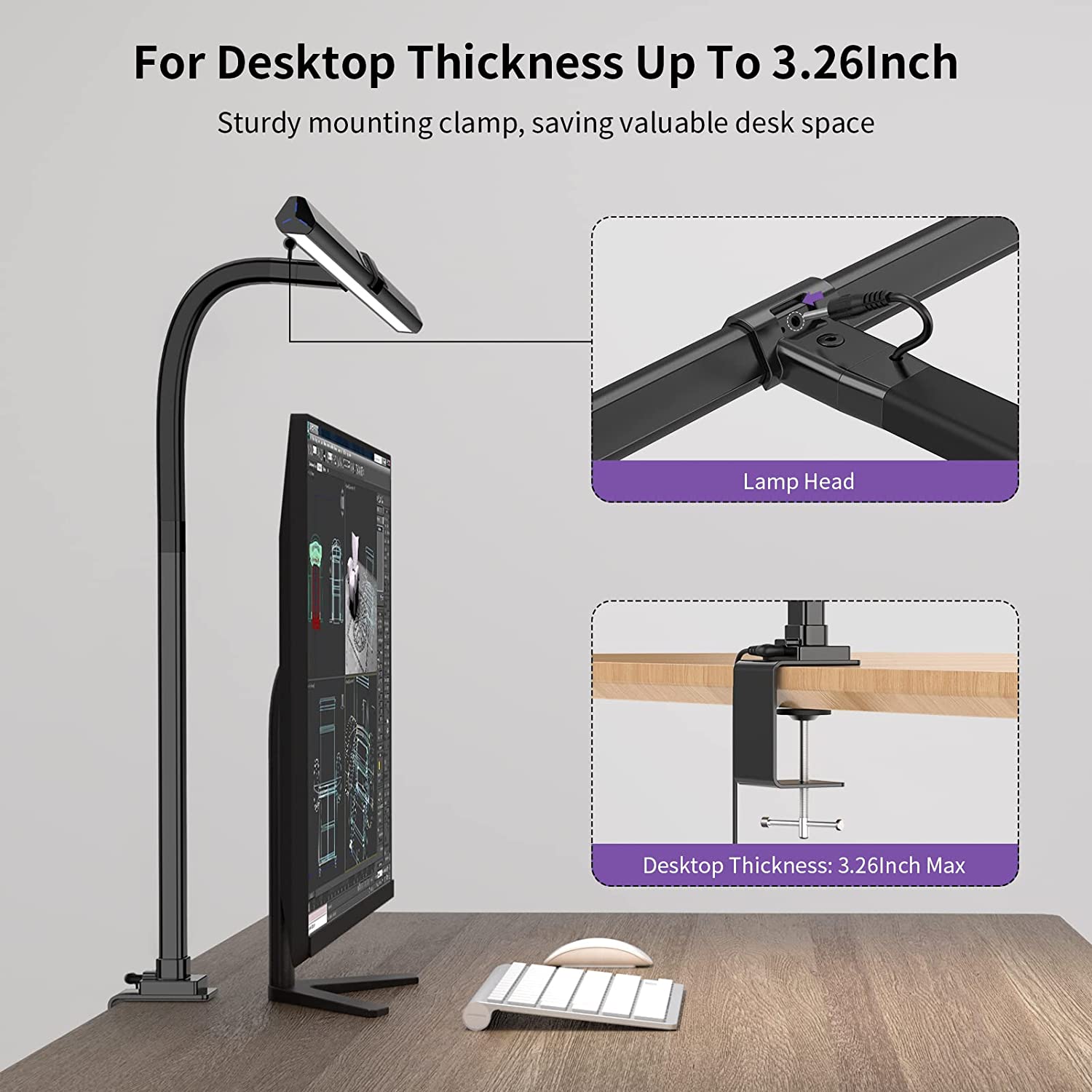 Architect Clamp Schreibtischlampe – Moderne LED-Beleuchtung für effizientes Arbeiten im Home Office
