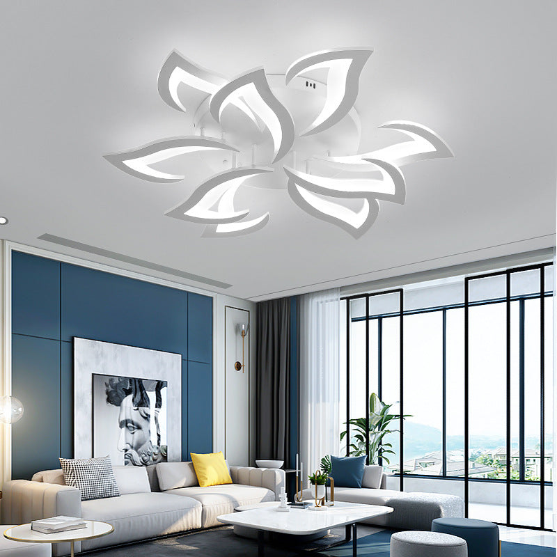 LED taklampe for stue eller soverom | Moderne blomsterdesign i jern