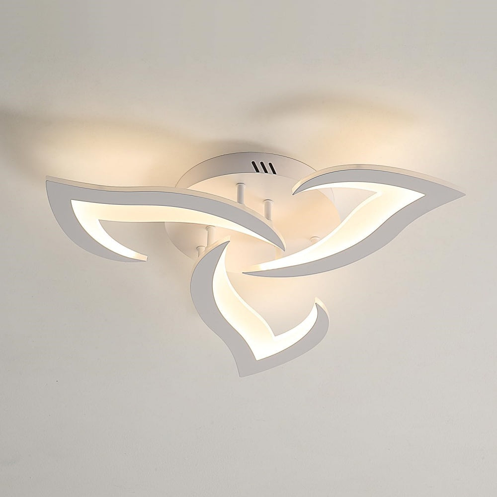 LED taklampe for stue eller soverom | Moderne blomsterdesign i jern