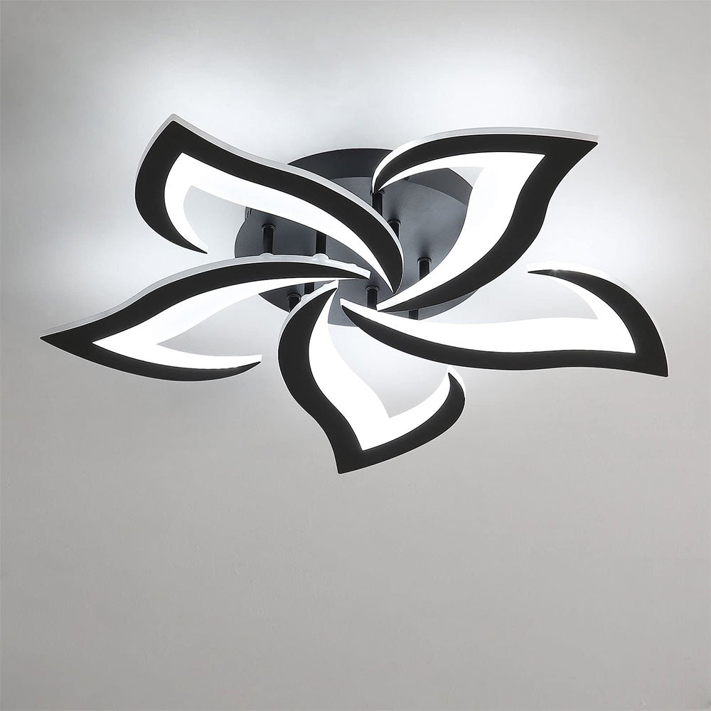 LED taklampe for stue eller soverom | Moderne blomsterdesign i jern