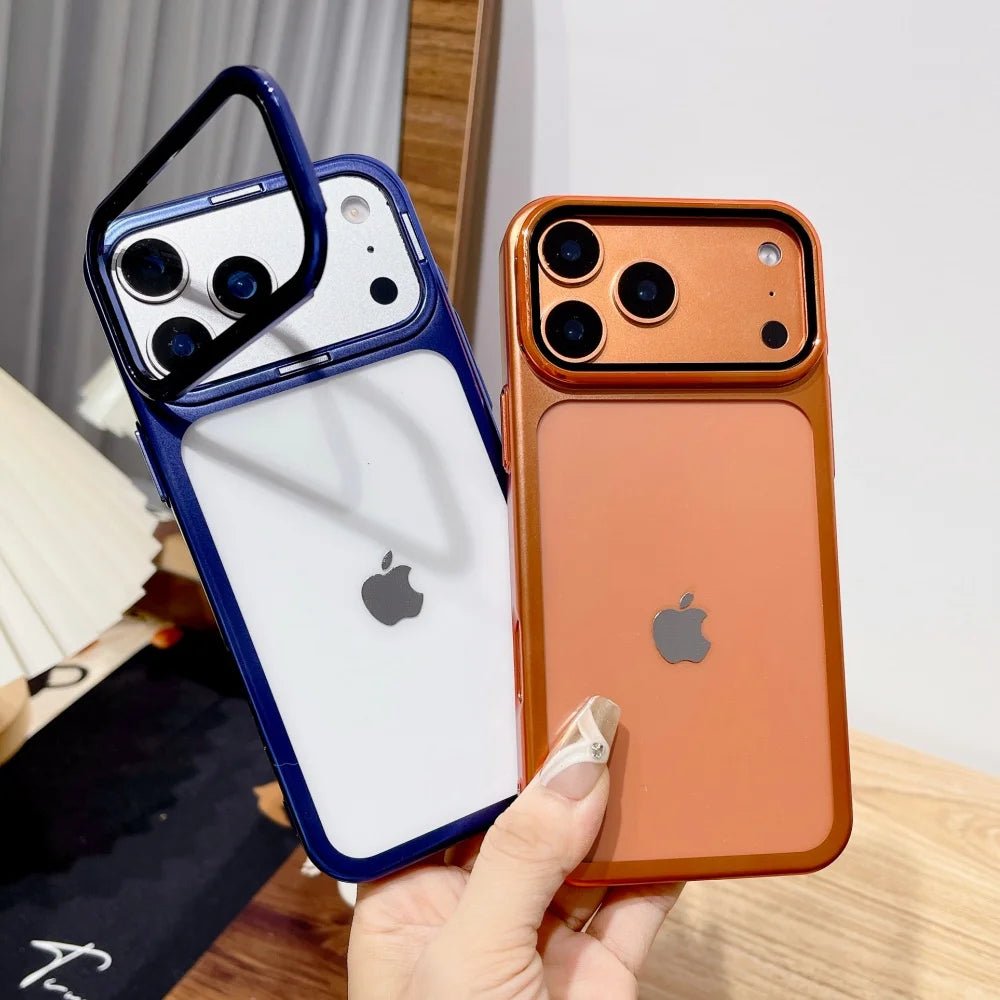 Etui NovaGuard do iPhone 17 z składanym stojakiem na aparat i ochroną ze szkła