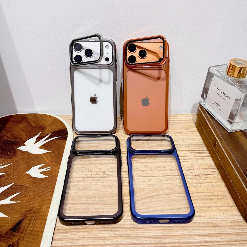 Etui NovaGuard do iPhone 17 z składanym stojakiem na aparat i ochroną ze szkła
