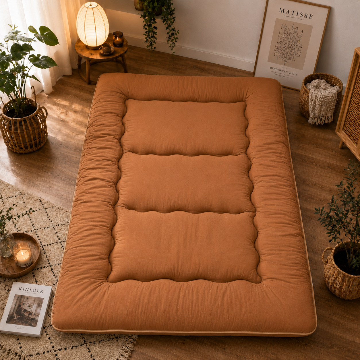 Foldable Tatami Floor Mattress, 4-Inch Futon Bed For Adults And Kids
