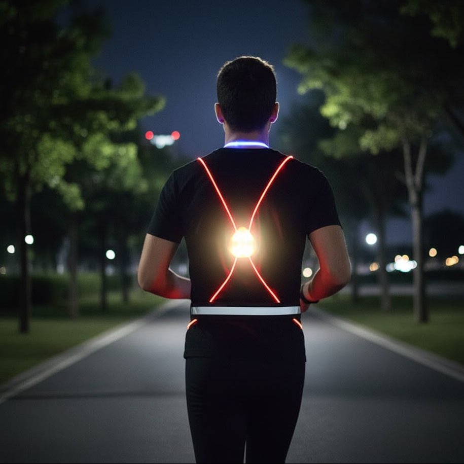 LumaGuard Reflective LED Vest for Running, Cycling, and Walking