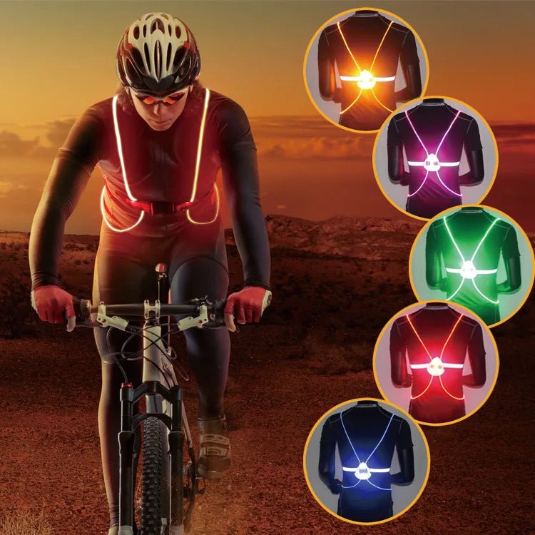LumaGuard Reflective LED Vest for Running, Cycling, and Walking