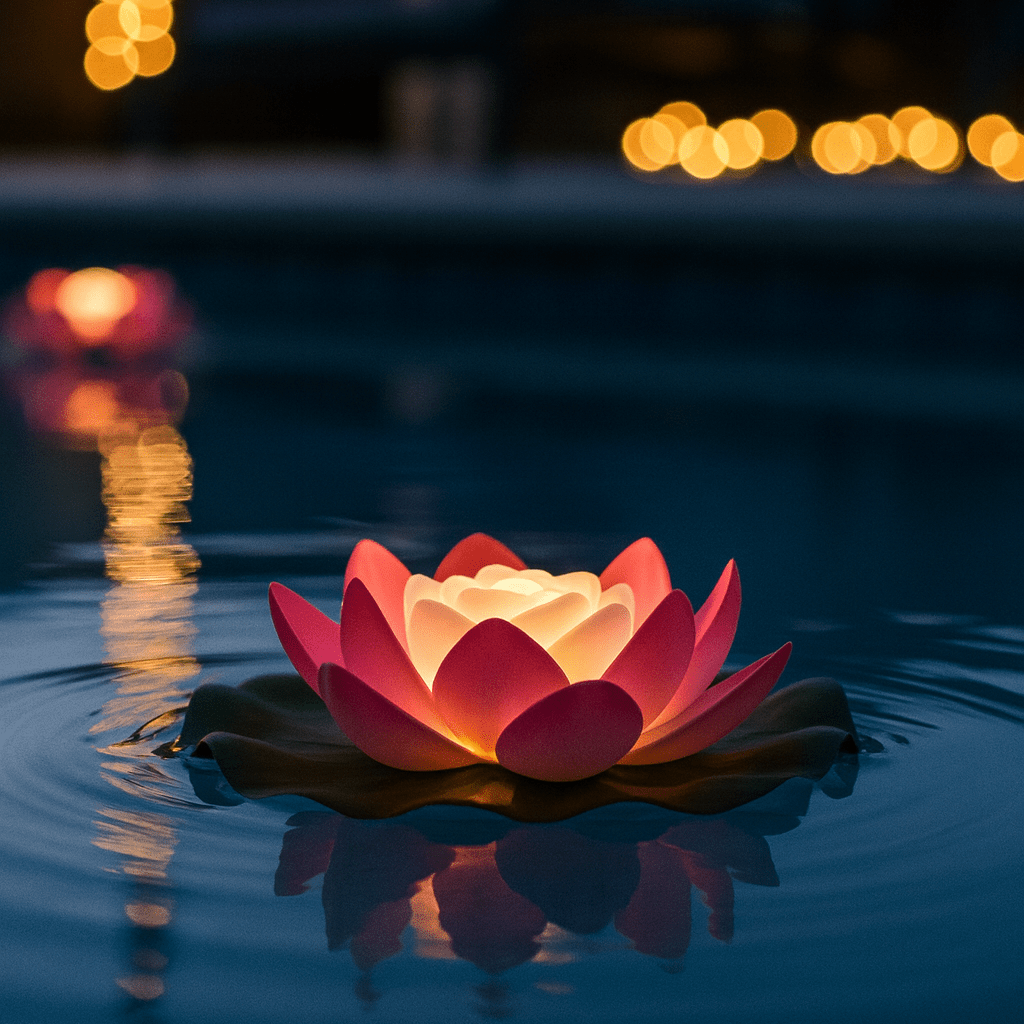 AquaGlow Floating LED Pond Light With Soft Ambient Glow Waterproof