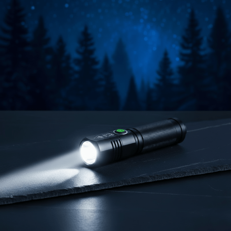 NovaLumen High Power Type C Rechargeable LED Flashlight 100000 Lumens For Outdoor Use