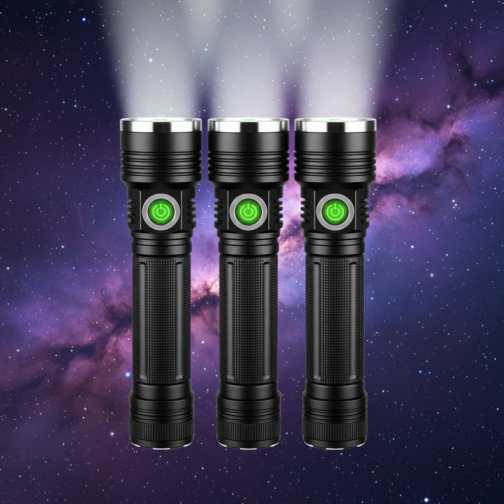 NovaLumen High Power Type C Rechargeable LED Flashlight 100000 Lumens For Outdoor Use