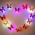 Autocolant de perete fluture 3D cu LED LumaWisp pentru iluminat ambiental de noapte