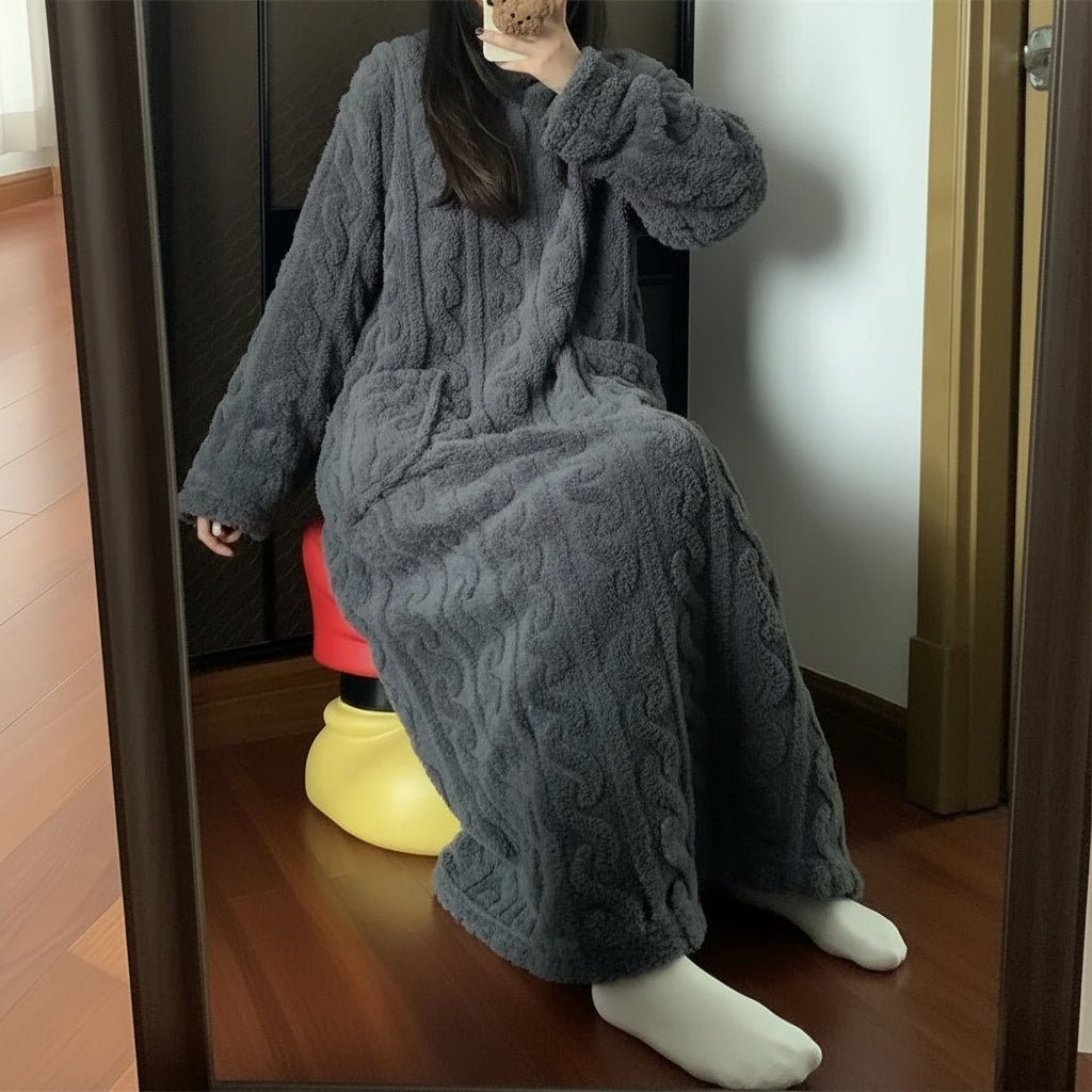 Cozy Haven női pamut flanel hálóing meleg, elegáns kényelem
