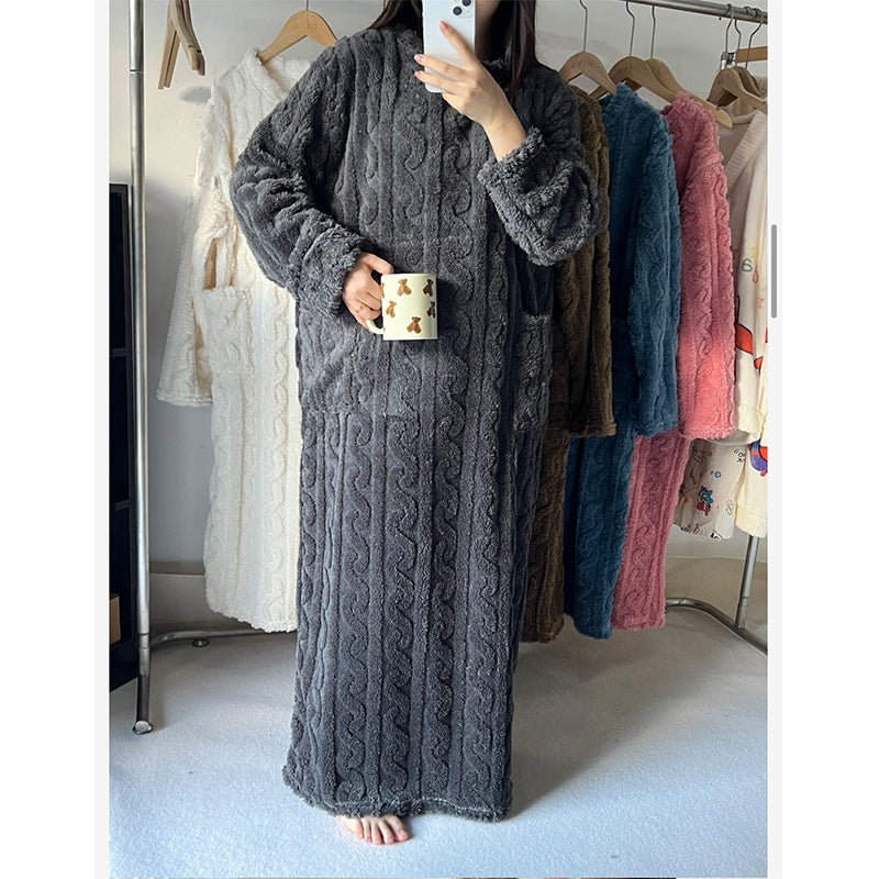 Cozy Haven női pamut flanel hálóing meleg, elegáns kényelem