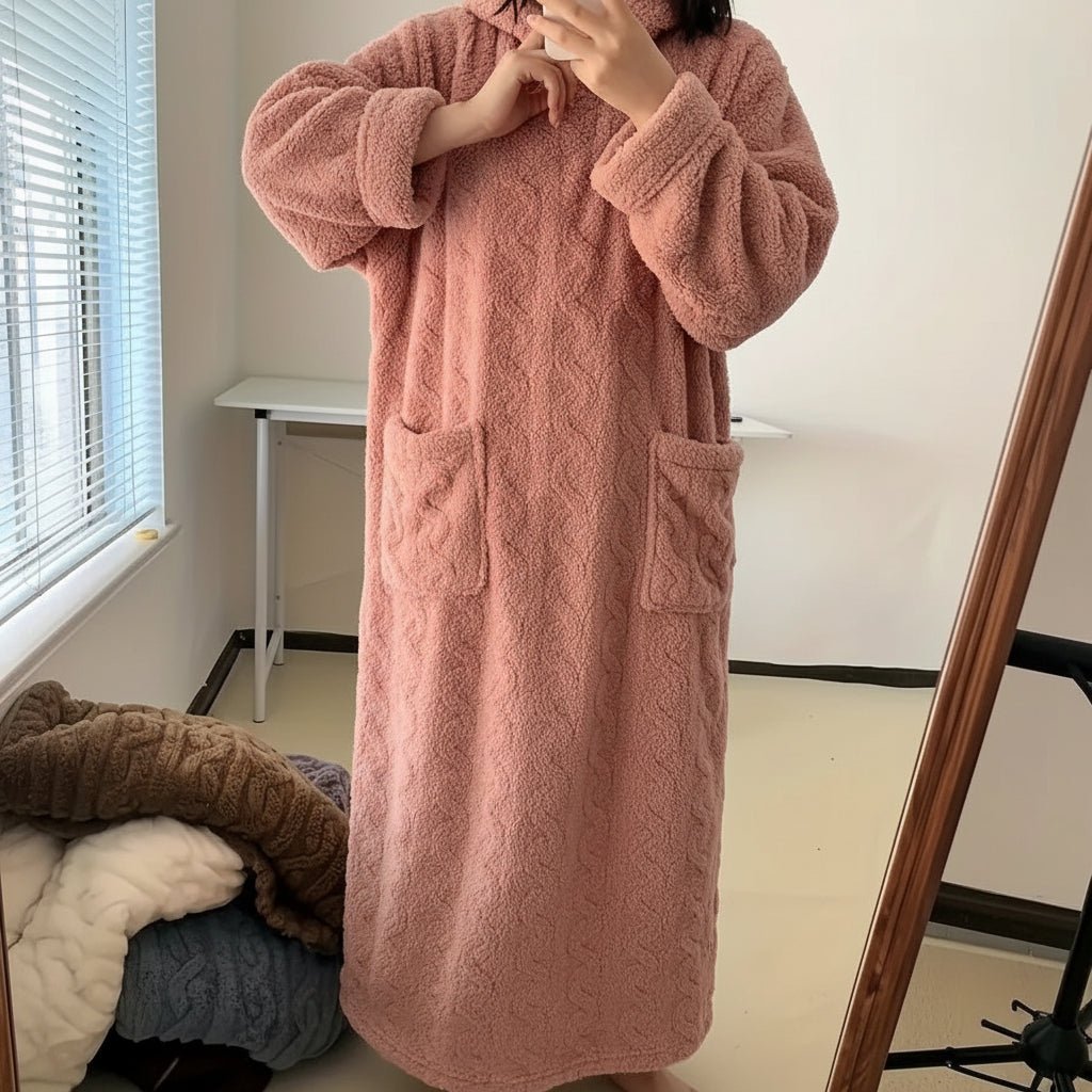 Cozy Haven női pamut flanel hálóing meleg, elegáns kényelem