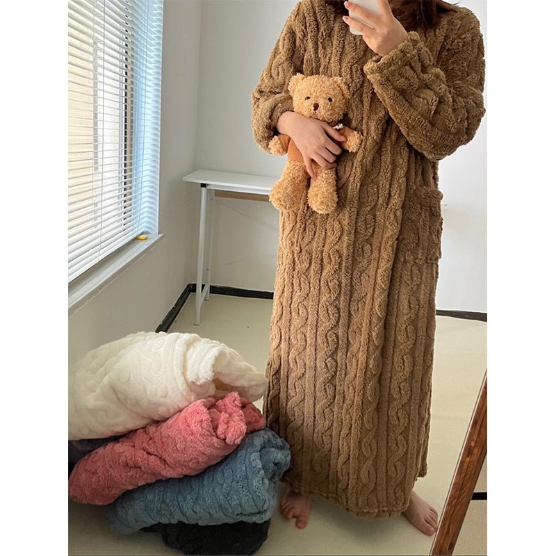 Cozy Haven női pamut flanel hálóing meleg, elegáns kényelem