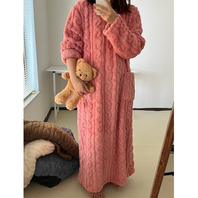 Cozy Haven női pamut flanel hálóing meleg, elegáns kényelem