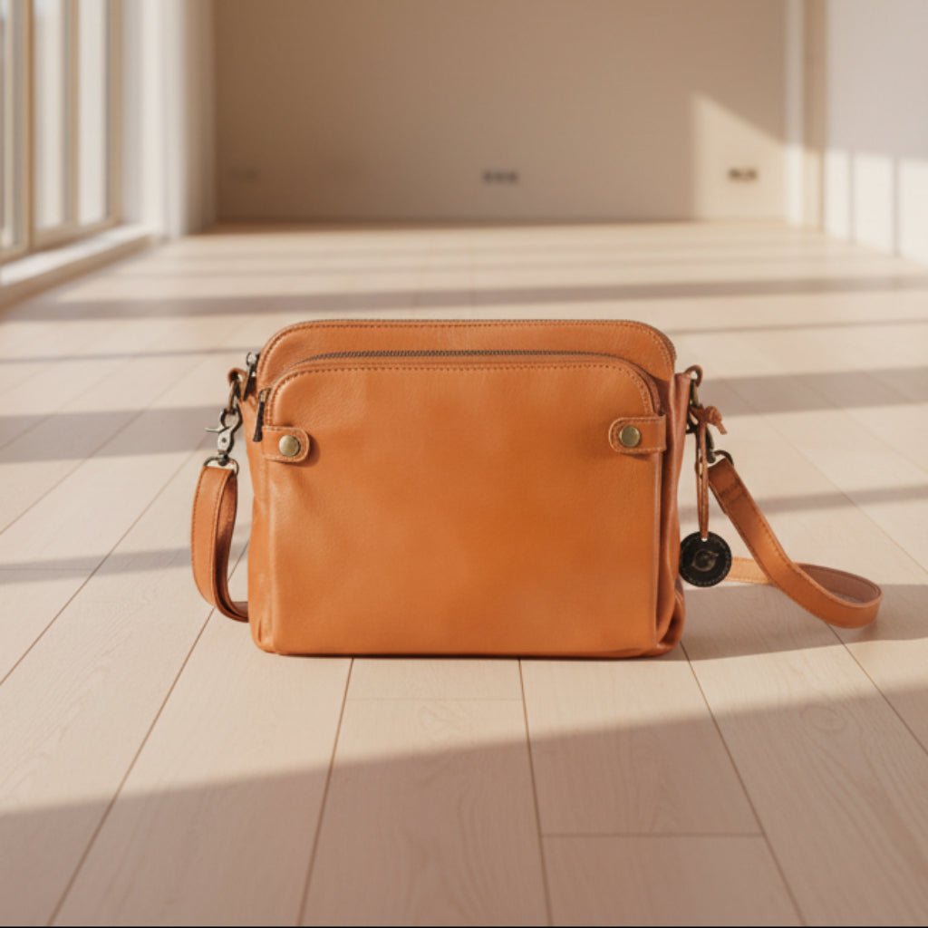 Leather Crossbody Bag For Women By Aurelia Timeless Elegant Genuine Leather Storage