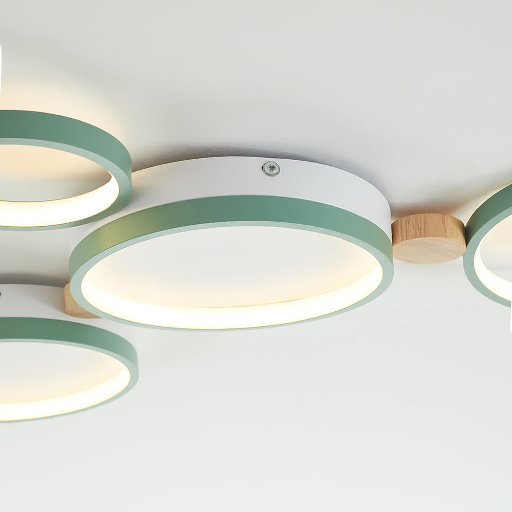 AstraLuma Ceiling Lamp With White And Gray Metal Finish
