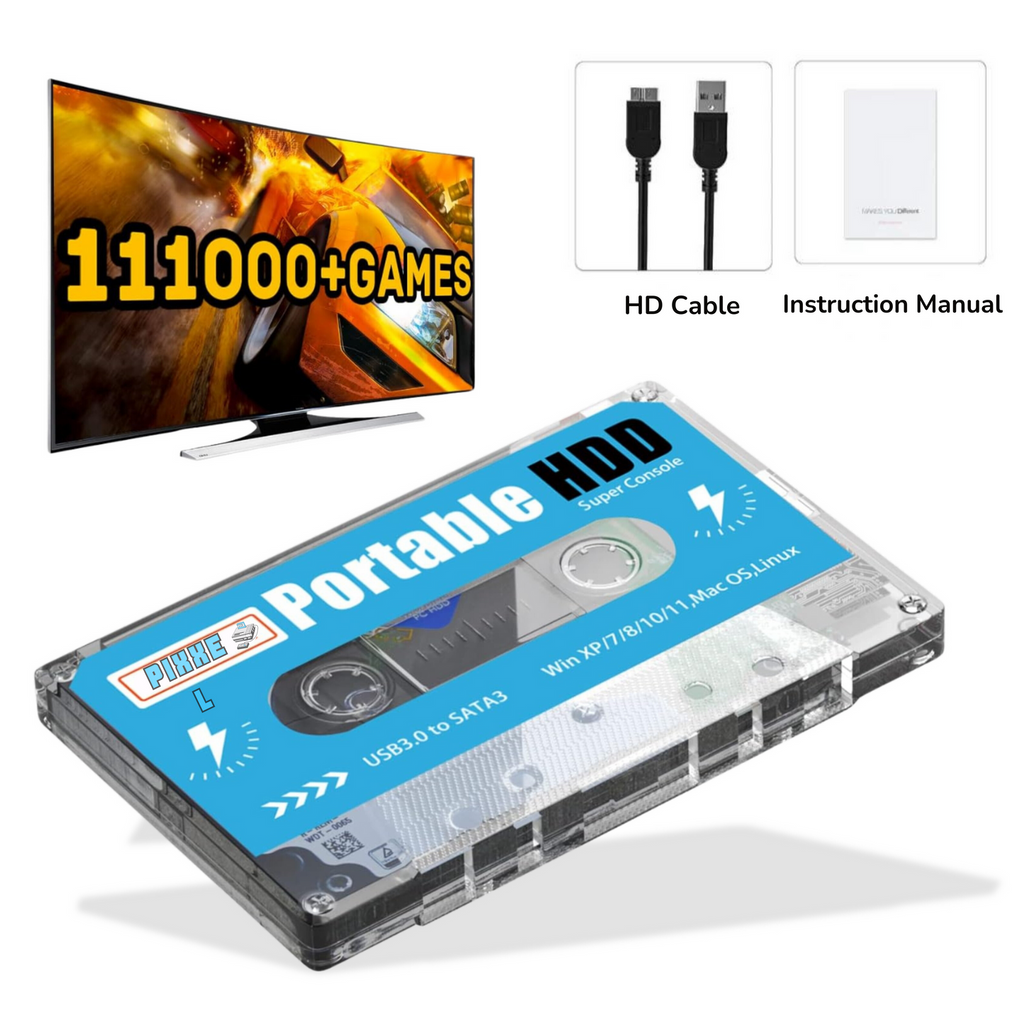 Retro Gaming Kassette - over 100.000 spil - plug and play! PS3, PS1, N64, WII++