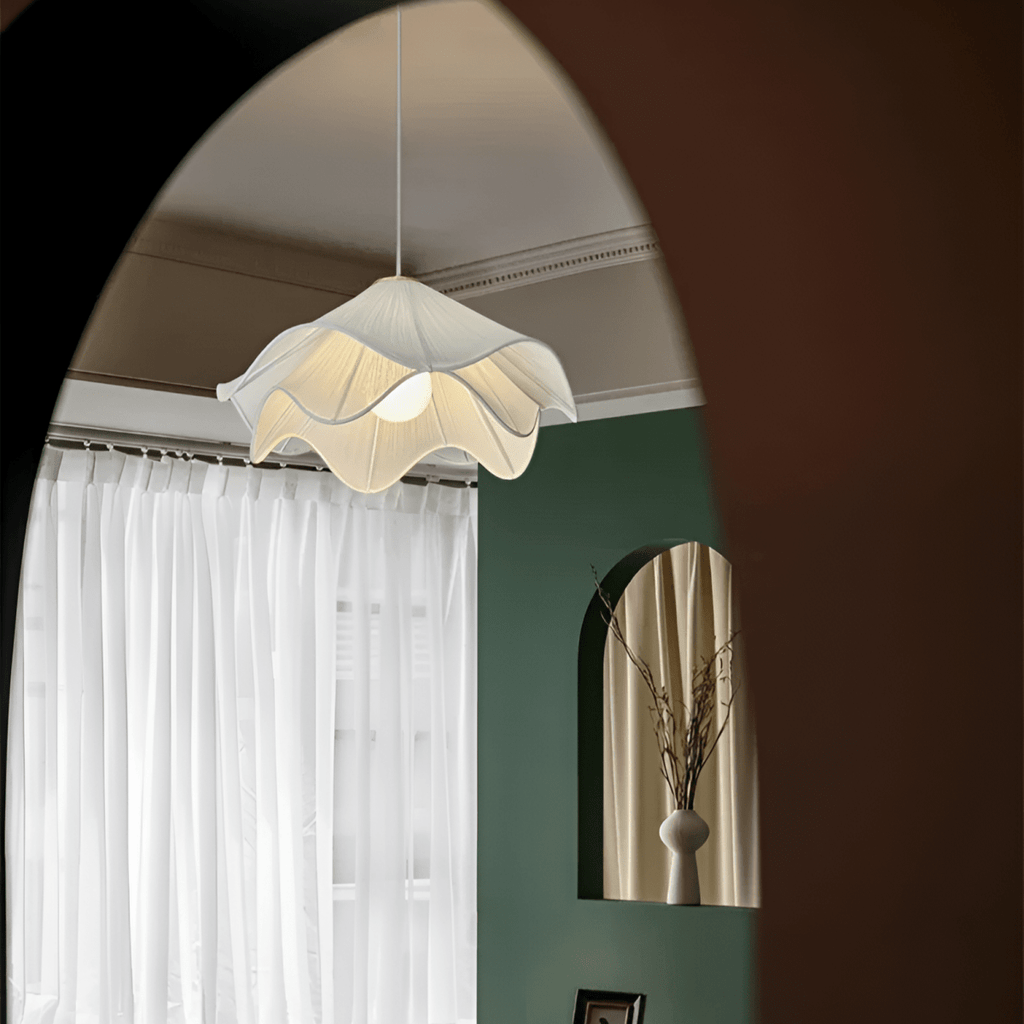 Lustră LED din material textil pentru montaj pe tavan, pentru spații de locuit