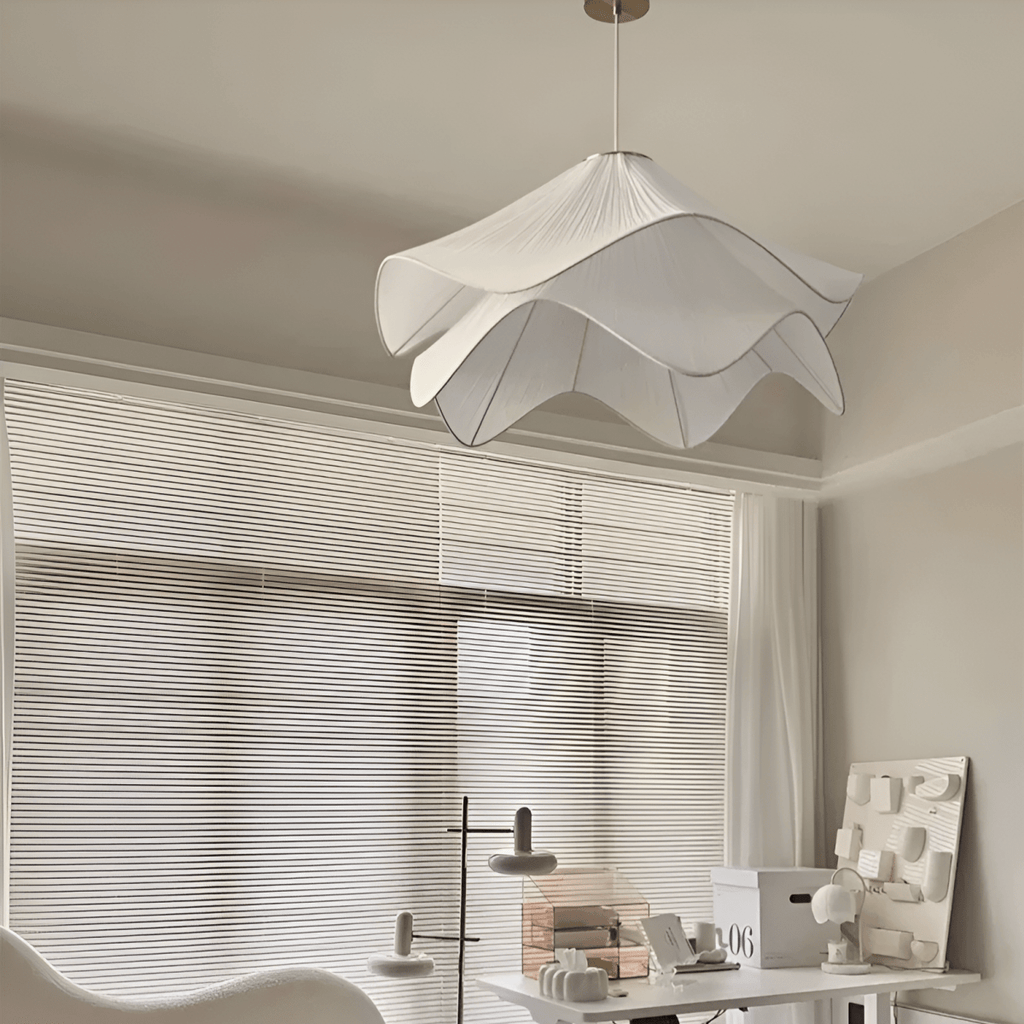 Lustră LED din material textil pentru montaj pe tavan, pentru spații de locuit
