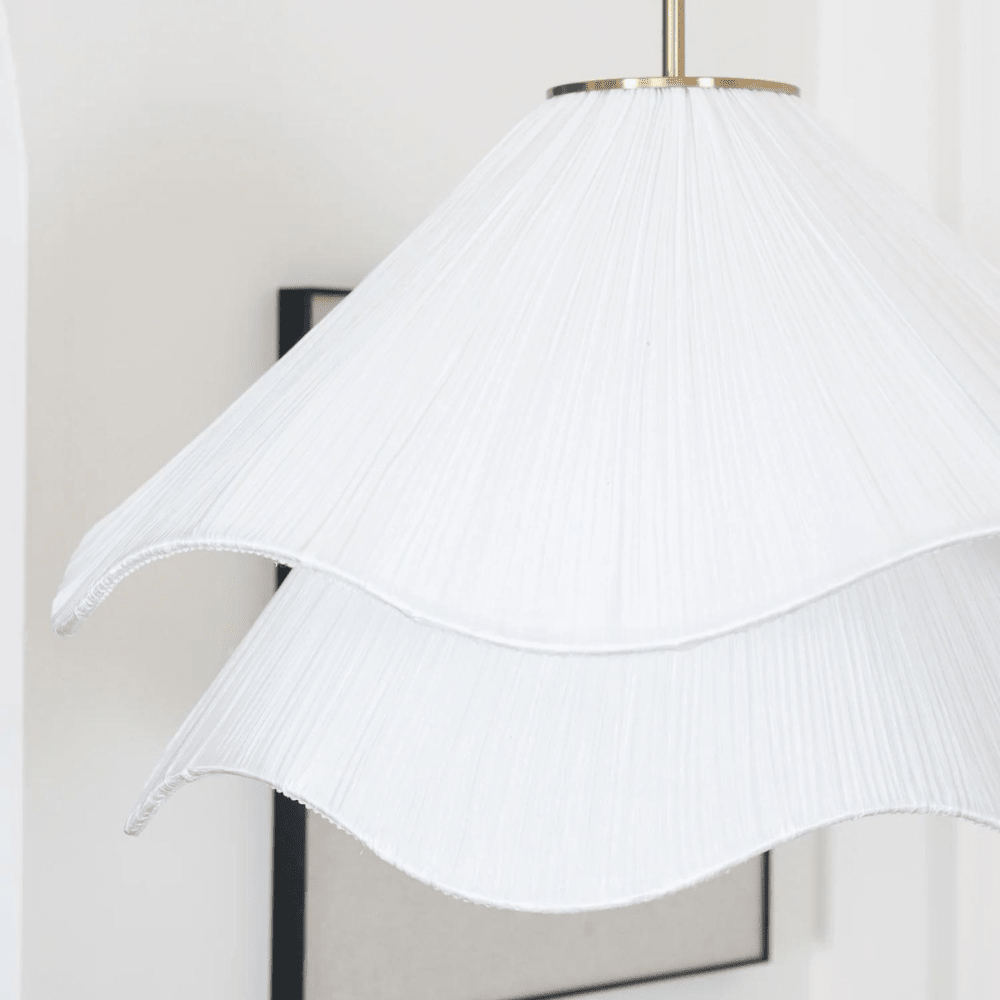 Lustră LED din material textil pentru montaj pe tavan, pentru spații de locuit