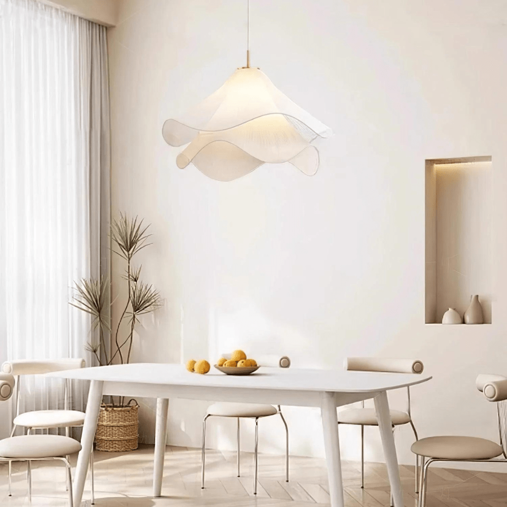 Lustră LED din material textil pentru montaj pe tavan, pentru spații de locuit
