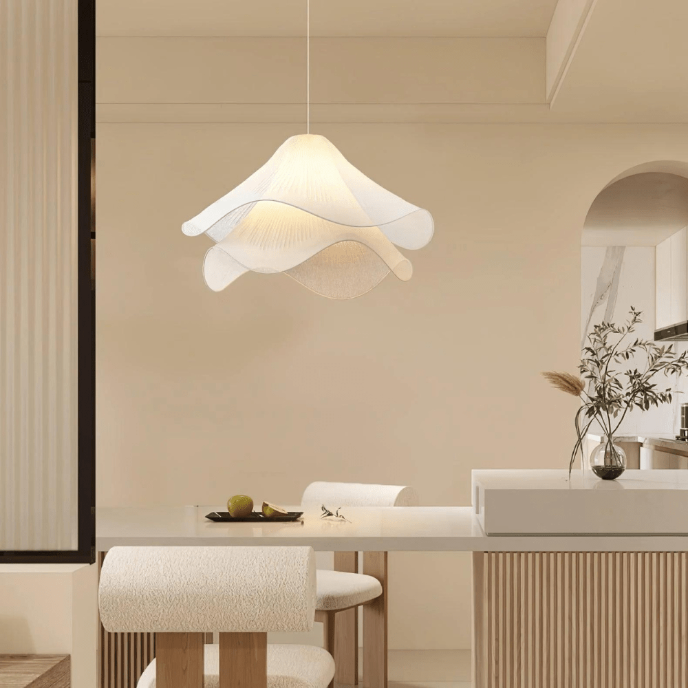 Lustră LED din material textil pentru montaj pe tavan, pentru spații de locuit