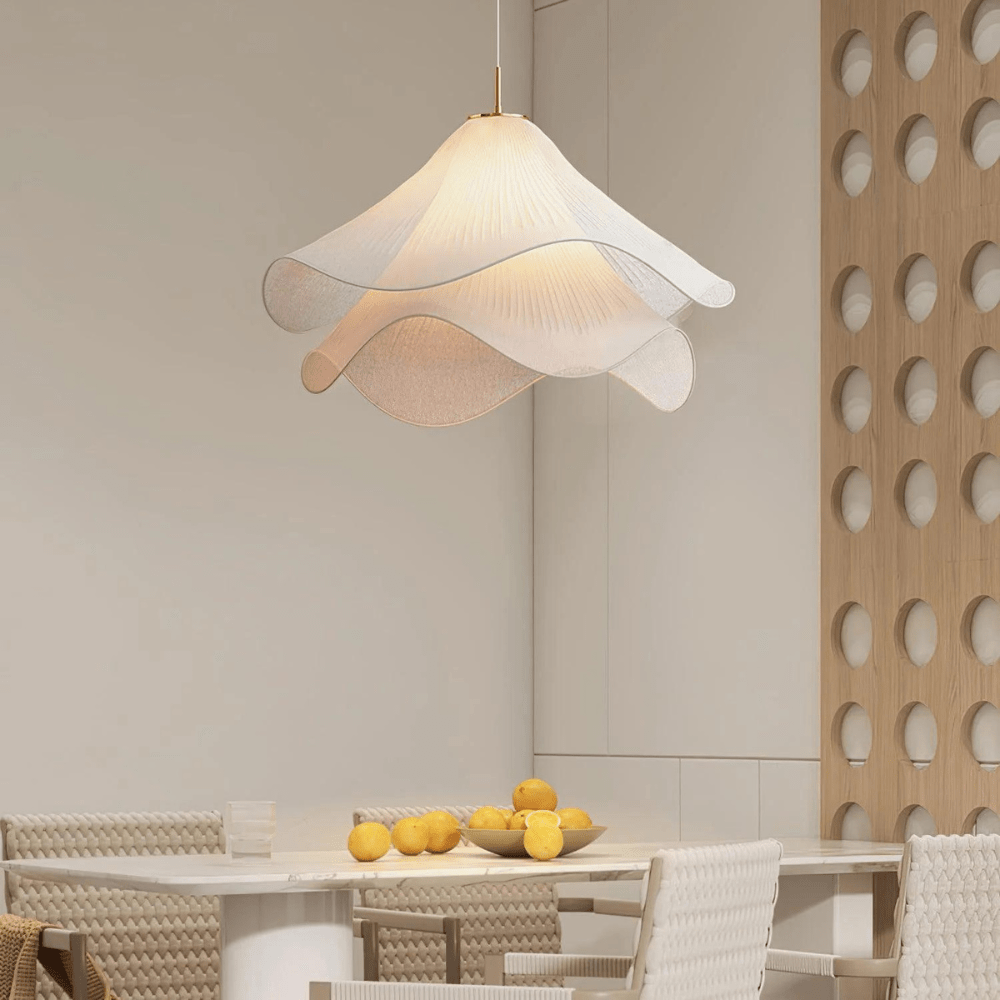 Lustră LED din material textil pentru montaj pe tavan, pentru spații de locuit