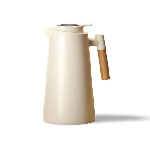 AeroWisp Thermosflasche mit Temperaturanzeige und hochwertigem Holzgriff für Pendler