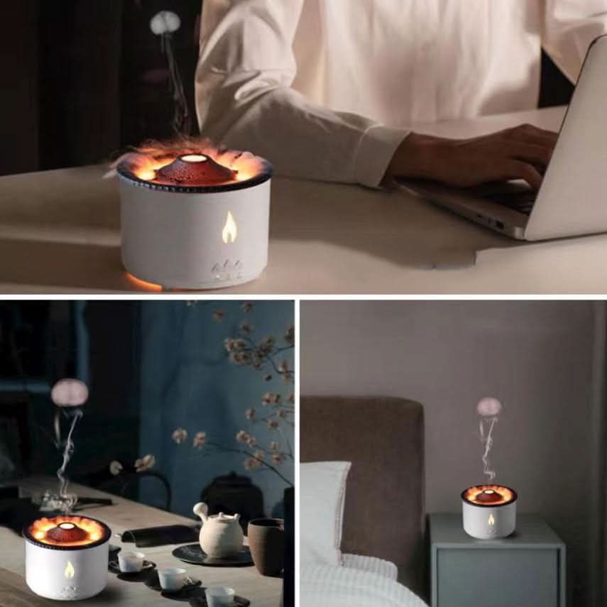 Umidificatore Aromatico LumaCloud con Effetto Fiamma e Luce Notturna per il Rilassamento