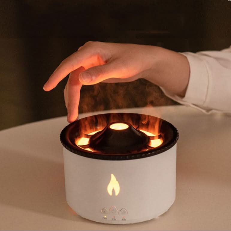 Umidificatore Aromatico LumaCloud con Effetto Fiamma e Luce Notturna per il Rilassamento