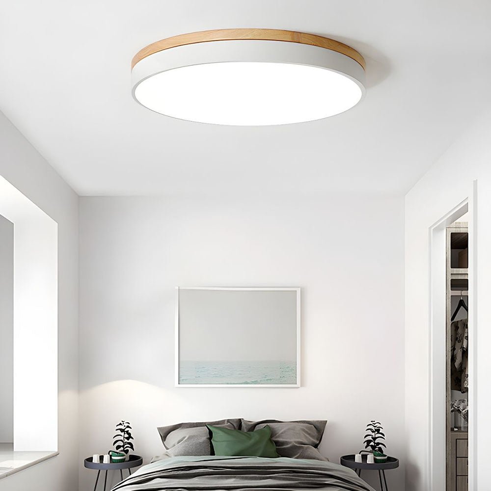 12-Inch LED Ceiling Light With Layered Ring Frame, Flush Mount