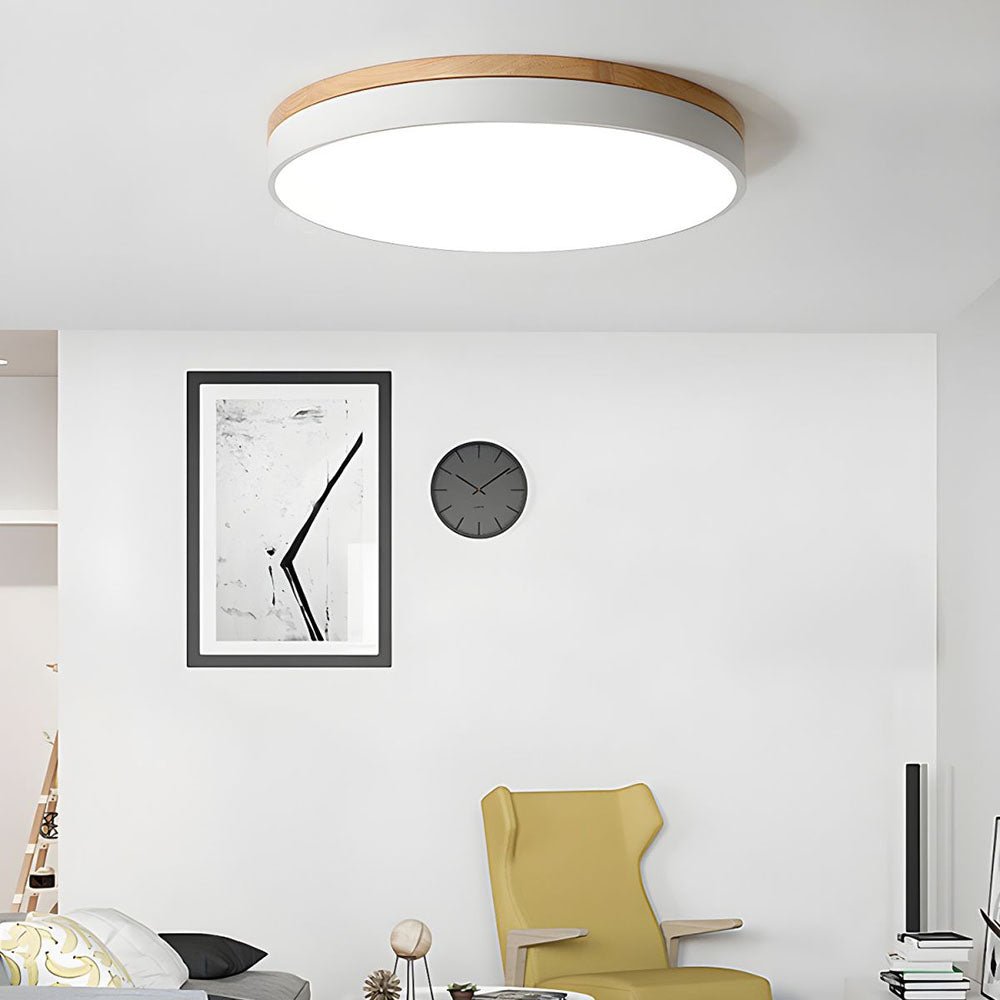 12-Inch LED Ceiling Light With Layered Ring Frame, Flush Mount
