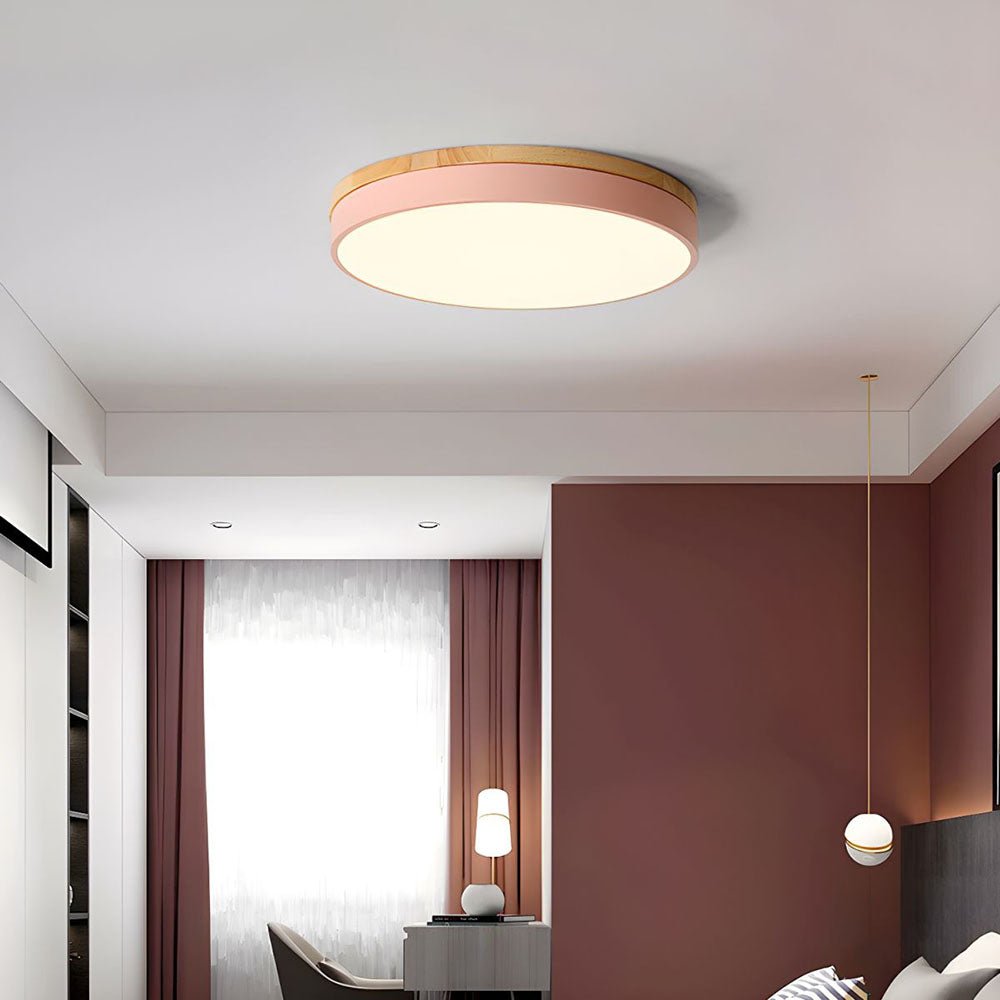 12-Inch LED Ceiling Light With Layered Ring Frame, Flush Mount