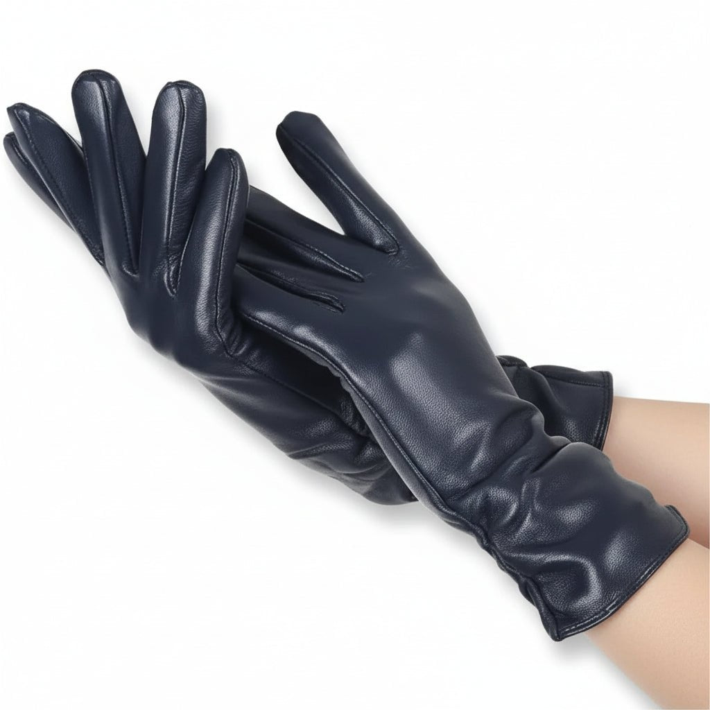 כפפות עור LUXLEATHER לנשים עם ריפוד חורפי
