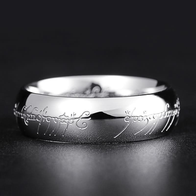 Lumen Glødende Rune Ring Smykke med Inngravert Mantra for Positivitetssøkere