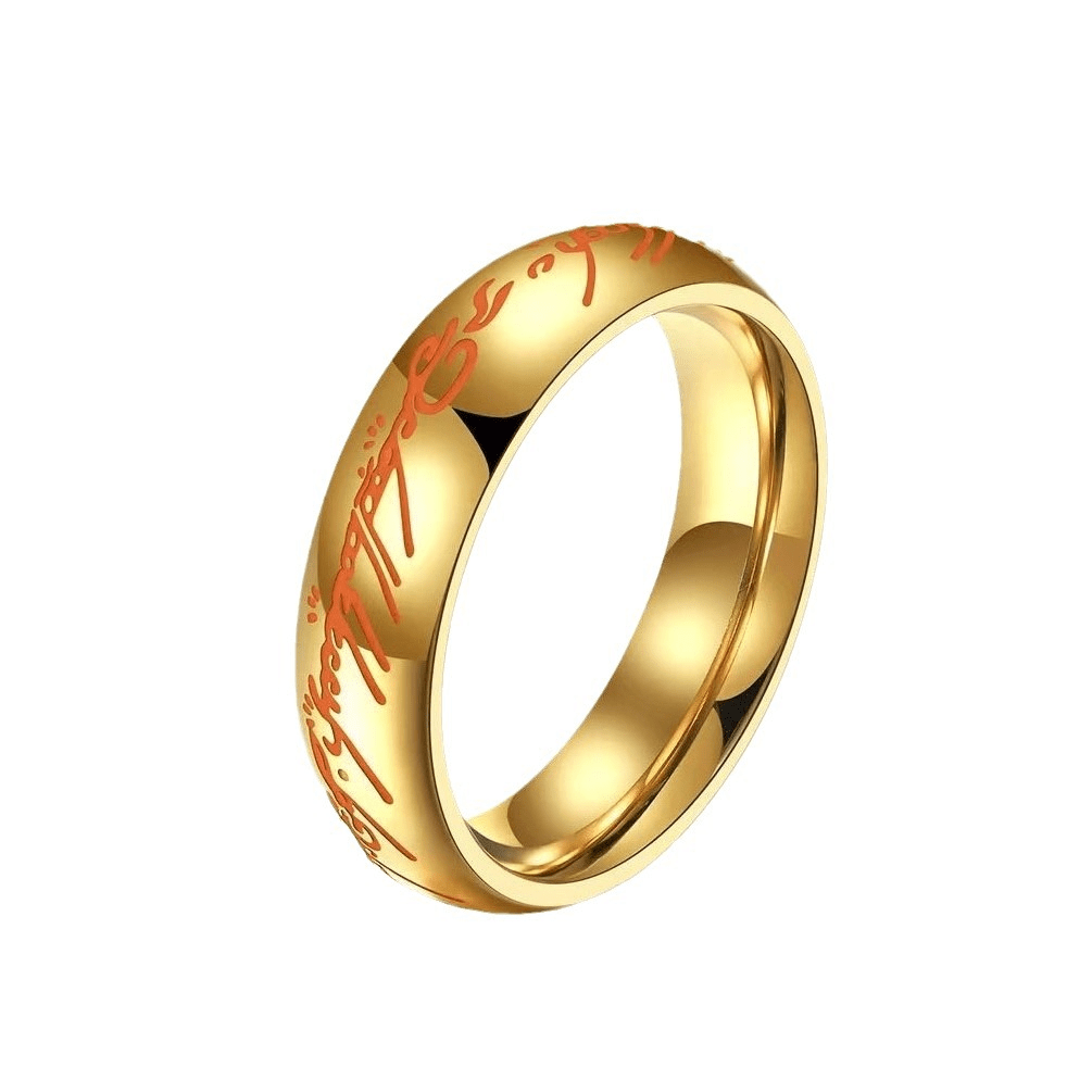 Lumen Glødende Rune Ring Smykke med Inngravert Mantra for Positivitetssøkere
