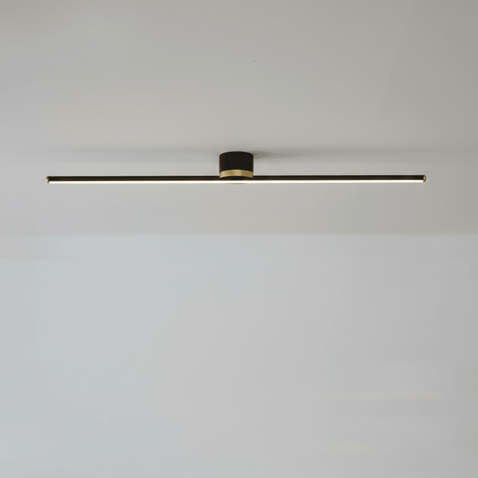 Sleek Linear Ceiling Light With Metal Frame, 24 Inch