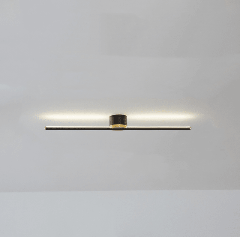 Sleek Linear Ceiling Light With Metal Frame, 24 Inch