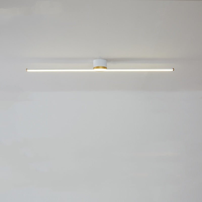 Sleek Linear Ceiling Light With Metal Frame, 24 Inch